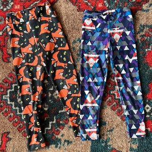 Kids Lularoe Halloween and Christmas leggings